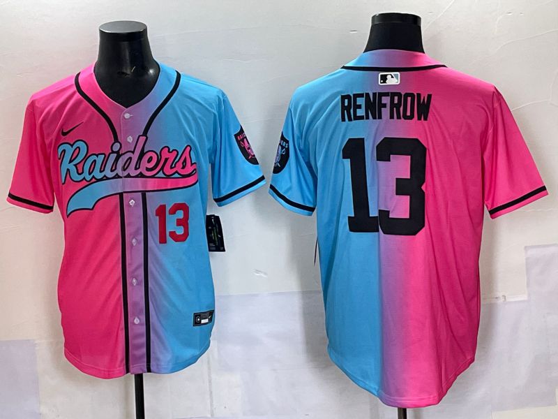 Men 2025 Oakland Raiders #13 Renfrow Blue pink Nike Limited NFL Jersey 003->oakland raiders->NFL Jersey